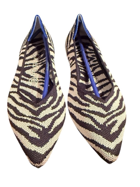 Rothy's Shoes - Rothy's Zebra-Pattern Knit Flats in Black and Cream Brand New